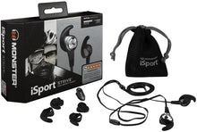 Load image into Gallery viewer, Monster iSport Strive In-Ear Sports Headphones - Black, Running, Sweatproof
