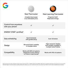 Load image into Gallery viewer, Google Nest Thermostat - Smart Thermostat for Home - Programmable Wifi Thermostat - Charcoal (Renewed)
