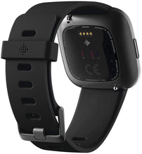 Load image into Gallery viewer, Fitbit Versa 2 Smartwatch Carbon (Black) with Bonus Bands (Olive)
