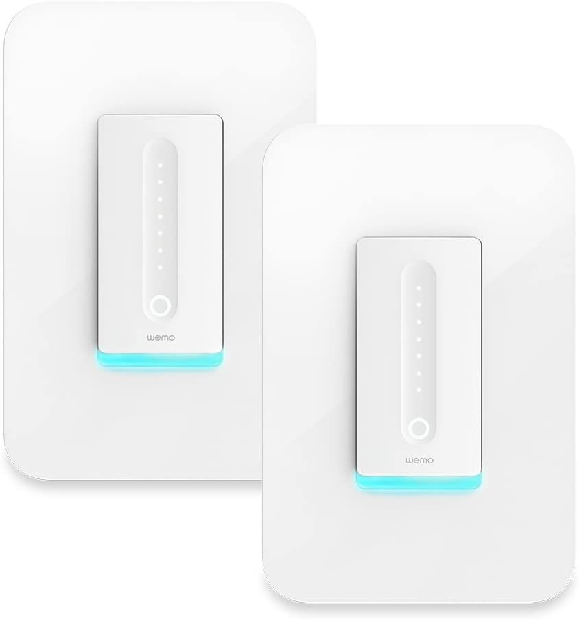 Wemo Dimmer Wi-Fi Light Switch, Compatible with Alexa and Google Assistant (Certified Refurbished)
