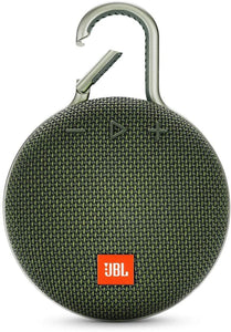 JBL Clip 3 Waterproof Portable Bluetooth Speaker - White (Renewed)