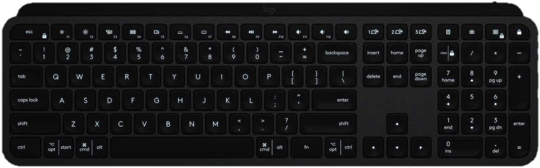 Logitech MX Keys Advanced Wireless Illuminated Keyboard - Graphite (Renewed)
