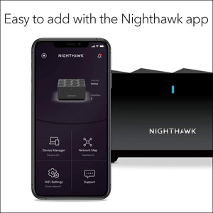 NETGEAR Nighthawk Whole Home Mesh WiFi 6 Add-on Satellite (MS60) – add up to 1,500 sq. ft. of Coverage (Renewed)