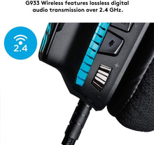 Load image into Gallery viewer, Logitech G933 Gaming Headset Wireless 7.1 Surround, 981-000599 (Wireless 7.1 Surround)
