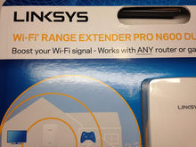 Load image into Gallery viewer, Linksys Wi-Fi Range Extender Pro N600 Dual Band RE4000W White 2-Pac
