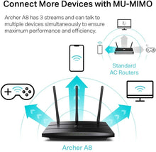 Load image into Gallery viewer, TP-Link AC1900 Smart WiFi Router (Archer A8) -High Speed MU-MIMO Wireless Router, Dual Band Router for Wireless Internet, Gigabit, Supports Guest WiFi
