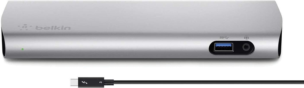 Belkin Thunderbolt 3 Dock w/ 2.6ft Thunderbolt 3 Cable (Thunderbolt Dock for MacBook Pro Models from 2016 or Later, Includes The 2018 Version), Dual 4K @60Hz, 40Gbps Data Transfer Speeds (Renewed)