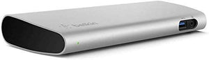 Belkin Thunderbolt 3 Dock w/ 2.6ft Thunderbolt 3 Cable (Thunderbolt Dock for MacBook Pro Models from 2016 or Later, Includes The 2018 Version), Dual 4K @60Hz, 40Gbps Data Transfer Speeds (Renewed)