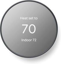 Load image into Gallery viewer, Google Nest Thermostat - Smart Thermostat for Home - Programmable Wifi Thermostat - Charcoal (Renewed)
