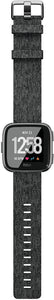 Fitbit Versa Special Edition Smart Watch - Charcoal Woven & Black Band (Renewed)