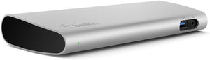 Belkin Thunderbolt 3 Dock w/ 2.6ft Thunderbolt 3 Cable (Thunderbolt Dock for MacBook Pro models  from 2016 or later, includes the 2018 version), Dual 4K @60Hz, 40Gbps Data Transfer Speeds)