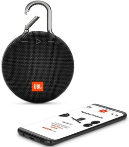 JBL Clip 3 Waterproof Portable Bluetooth Speaker - White (Renewed)