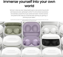 Load image into Gallery viewer, SAMSUNG Galaxy Buds2 True Wireless Earbuds Noise Cancelling Ambient Sound Bluetooth Lightweight Comfort Fit Touch Control, International Version (Graphite) (Renewed)
