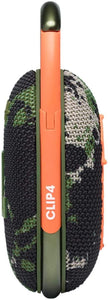 JBL Clip 4: Portable Speaker with Bluetooth, Built-in Battery, Waterproof and Dustproof Feature (Renewed)