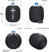 Load image into Gallery viewer, Logitech Ultimate Ears UE WONDERBOOM 2 Bluetooth Speaker - Wireless Boom Box Waterproof with Double-Up Connection (Non Retail Packaging) - (Deep Space)
