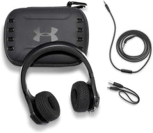 Load image into Gallery viewer, JBL Under Armour Sport Wireless Train – On-Ear Bluetooth Headphones with Microphone Made for Sport. Wireless Headset with IPX4 Sweatproof, Works with Android and Apple iOS (Black/Red) (Renewed)
