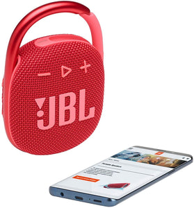 JBL Clip 4: Portable Speaker with Bluetooth, Built-in Battery, Waterproof and Dustproof Feature (Renewed)