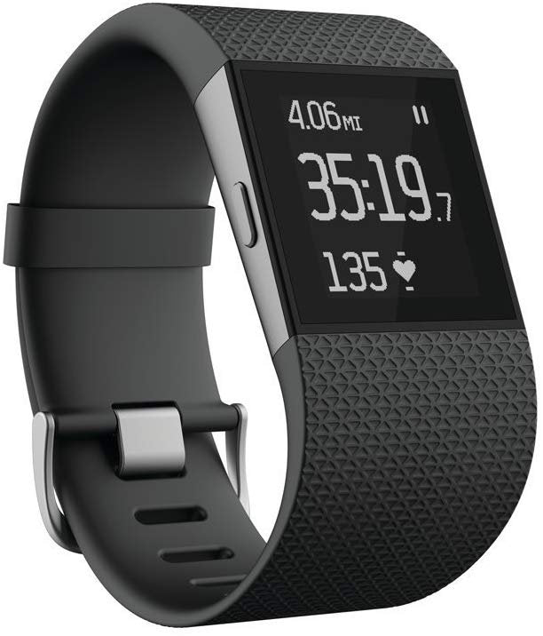 Fitbit Surge Fitness Superwatch, Black, Large (US Version) (Renewed)