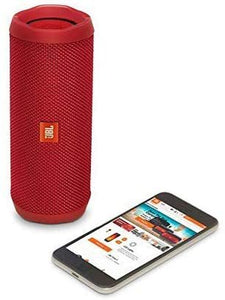 JBL Flip 4 Waterproof Portable Bluetooth Speaker (Red) (Renewed)