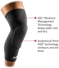 Load image into Gallery viewer, Knee Compression Sleeves: McDavid Hex Knee Pads Compression Leg Sleeve for Basketball, Volleyball, Weightlifting, and More - Pair of Sleeves
