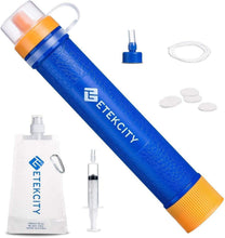 Load image into Gallery viewer, Etekcity Water Filter Straw Camping Water Purification Portable Water Filter Survival Kit for Camping, Hiking, Hurricanes
