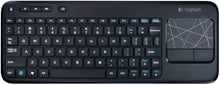 Load image into Gallery viewer, Logitech Wireless Touch K400r USB Compact Keyboard w/3.5in Touchpad - 920-003070 - Black(Renewed)
