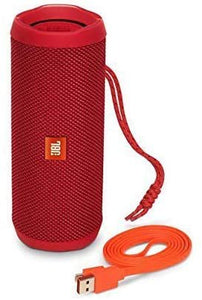 JBL Flip 4 Waterproof Portable Bluetooth Speaker (Red) (Renewed)