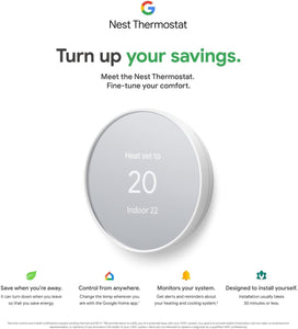 Google Nest Thermostat - Smart Thermostat for Home - Programmable Wifi Thermostat - Charcoal (Renewed)