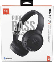 Load image into Gallery viewer, JBL Tune 510BT: Wireless On-Ear Headphones with Purebass Sound (Renewed)
