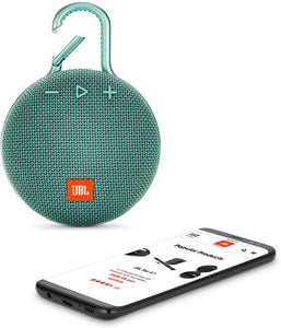 JBL Clip 3 Portable Bluetooth Waterproof Speaker - Teal (Renewed)