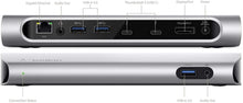 Load image into Gallery viewer, Belkin Thunderbolt 3 Dock w/ 2.6ft Thunderbolt 3 Cable (Thunderbolt Dock for MacBook Pro Models from 2016 or Later, Includes The 2018 Version), Dual 4K @60Hz, 40Gbps Data Transfer Speeds (Renewed)
