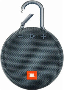 JBL Clip 3 Waterproof Portable Bluetooth Speaker - White (Renewed)