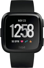 Load image into Gallery viewer, Fitbit Versa Smart Watch, Black/Black Aluminium, One Size (S &amp; L Bands Included) (Renewed)
