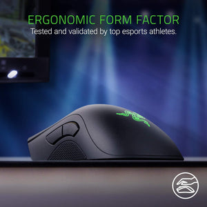 Razer DeathAdder Essential Gaming Mouse: 6400 DPI Optical Sensor - 5 Programmable Buttons - Mechanical Switches - Rubber Side Grips - Classic Black