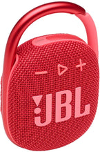 Load image into Gallery viewer, JBL Clip 4: Portable Speaker with Bluetooth, Built-in Battery, Waterproof and Dustproof Feature (Renewed)
