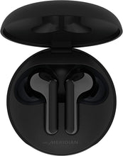 Load image into Gallery viewer, LG Tone Free HBS-FN4 - True Wireless Bluetooth Earbuds with Hi-Fi Sound Solution by Meridian Audio, Dual Microphones in Each Earbud, and IPX4 Water Resistance - Black (Renewed)
