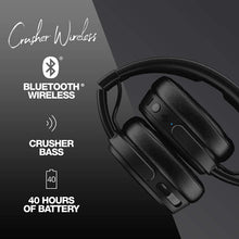 Load image into Gallery viewer, Skullcandy Crusher Bluetooth Wireless Over-Ear Headphones with Microphone, Noise Isolating Memory Foam, Adjustable and Immersive Stereo Haptic Bass, Rapid Charge 40-Hour Battery Life
