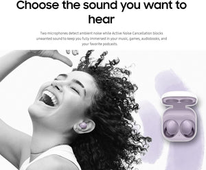 SAMSUNG Galaxy Buds2 True Wireless Earbuds Noise Cancelling Ambient Sound Bluetooth Lightweight Comfort Fit Touch Control, International Version (Graphite) (Renewed)