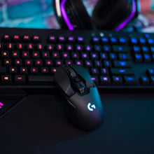 Load image into Gallery viewer, Logitech G903 LIGHTSPEED Wireless Gaming Mouse, 12,000 DPI, RGB, Lightweight, 7 to 11 Programmable Buttons, Long Battery Life, Compatible with PC / Mac - Black (Renewed)
