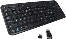 Load image into Gallery viewer, Logitech Wireless Touch K400r USB Compact Keyboard w/3.5in Touchpad - 920-003070 - Black(Renewed)
