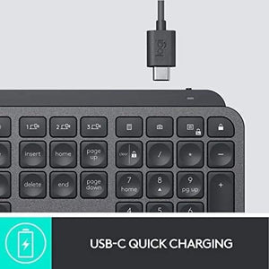 Logitech MX Keys Advanced Wireless Illuminated Keyboard - Graphite (Renewed)