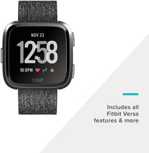 Load image into Gallery viewer, Fitbit Versa Smart Watch, Black/Black Aluminium, One Size (S &amp; L Bands Included) (Renewed)
