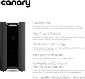 CANARY - All-in-One Home Security Device, Helps You Keep an Eye On Your Home Even While You're Away (Certified Refurbished)