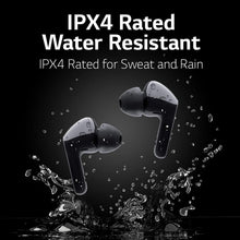 Load image into Gallery viewer, LG Tone Free HBS-FN4 - True Wireless Bluetooth Earbuds with Hi-Fi Sound Solution by Meridian Audio, Dual Microphones in Each Earbud, and IPX4 Water Resistance - Black (Renewed)
