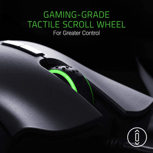 Razer DeathAdder Essential Gaming Mouse: 6400 DPI Optical Sensor - 5 Programmable Buttons - Mechanical Switches - Rubber Side Grips - Classic Black