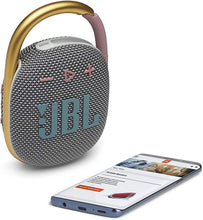 Load image into Gallery viewer, JBL Clip 4: Portable Speaker with Bluetooth, Built-in Battery, Waterproof and Dustproof Feature (Renewed)
